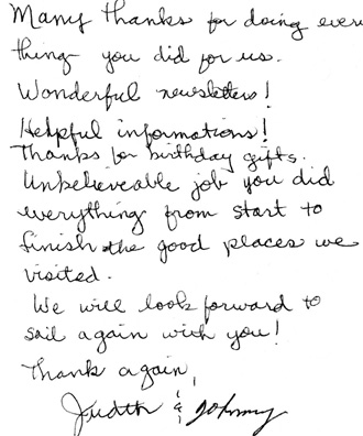 Thank you note
