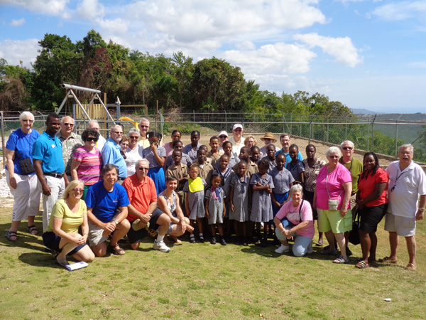 our group with students