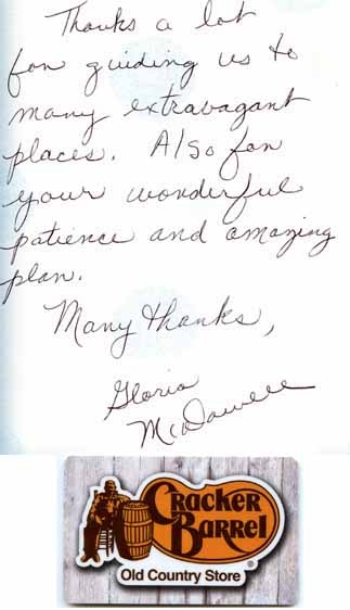 Note from McDowell