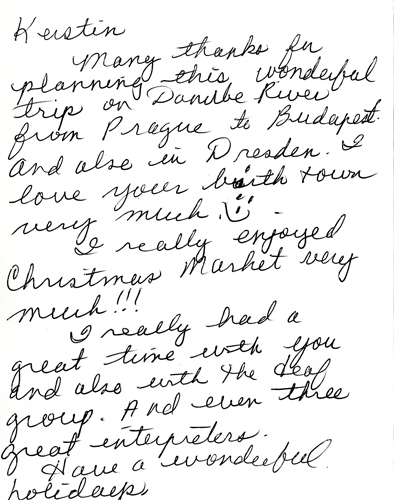 Thank you note