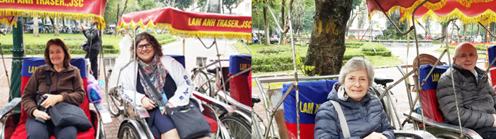 Rickshaw ride in Hanoi