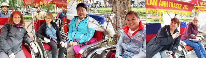 Rickshaw ride in Hanoi