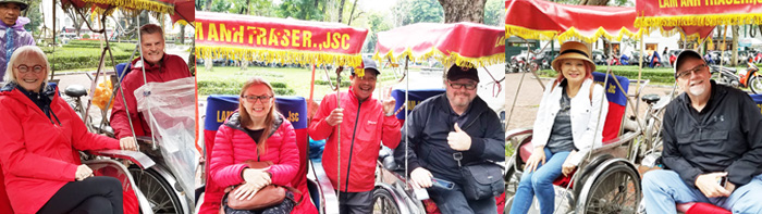 Rickshaw ride in Hanoi