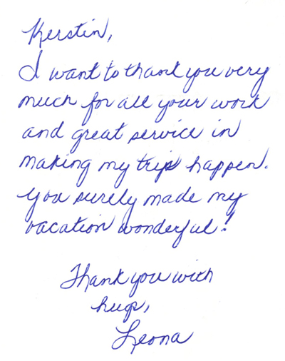 Thank you note