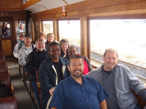 Aboard the White Pass Scenic Railway