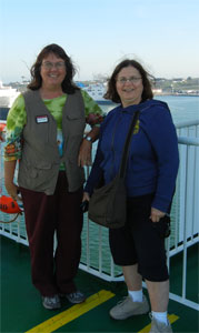 On the ferry